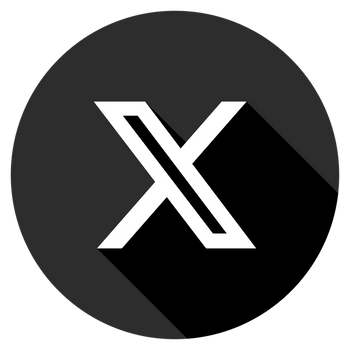 x twitter logo on black circle 5694247